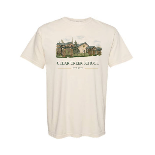 The Cedar Creek Watercolor | Adult Ivory Tee