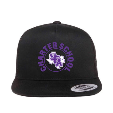 The SFA Charter Circle | Embroidered Black Trucker Hat