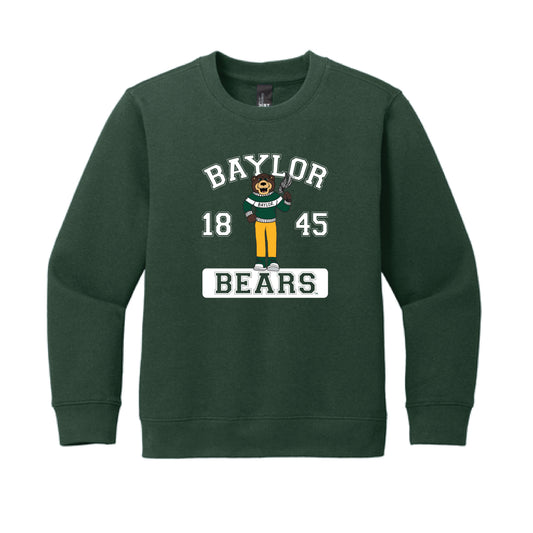 The Cheering Bruiser 1845  | Youth Forest Green Crewneck Sweatshirt
