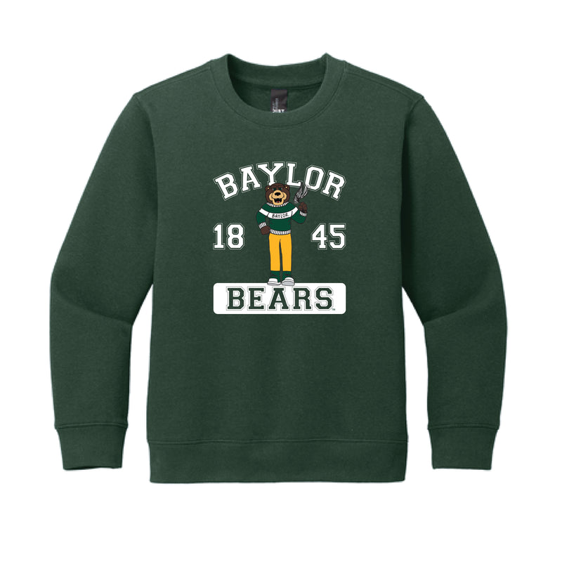The Cheering Bruiser 1845  | Youth Forest Green Crewneck Sweatshirt
