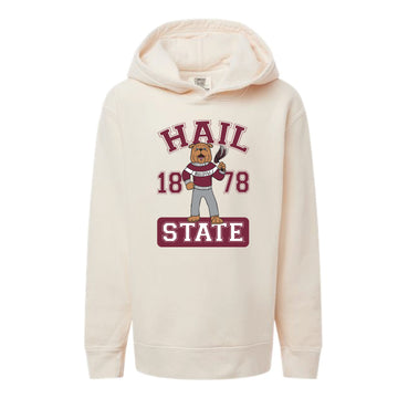 The Cheering Bully 1878 | Youth Ivory Hooded Sweatshirt