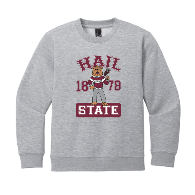 The Cheering Bully 1878 | Youth Light Grey Heather Crewneck