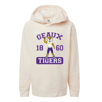 The Cheering Mike the Tiger | Youth Ivory Hoodie
