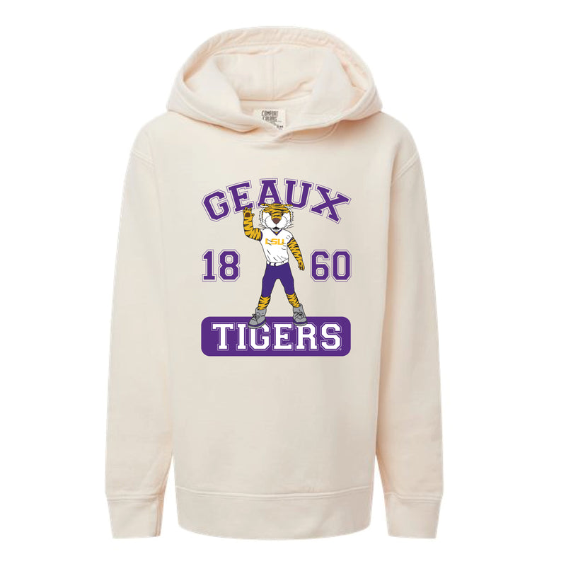 The Cheering Mike the Tiger | Youth Ivory Hoodie