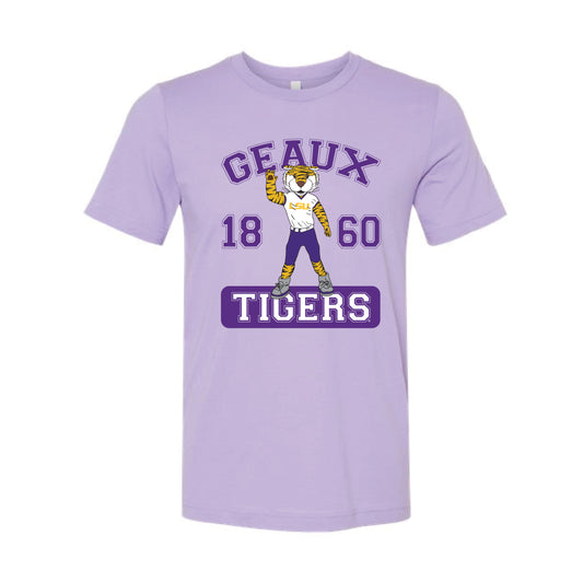 The Cheering Mike the Tiger 1860 | Dark Lavender Tee