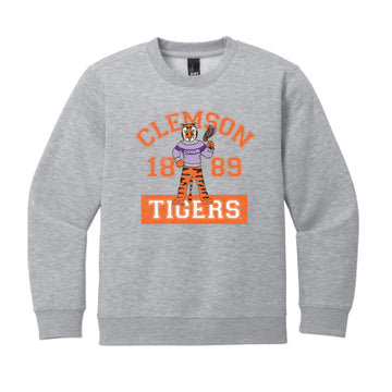 The Cheering Tiger 1889 | Youth Light Heather Grey Sweatshirt