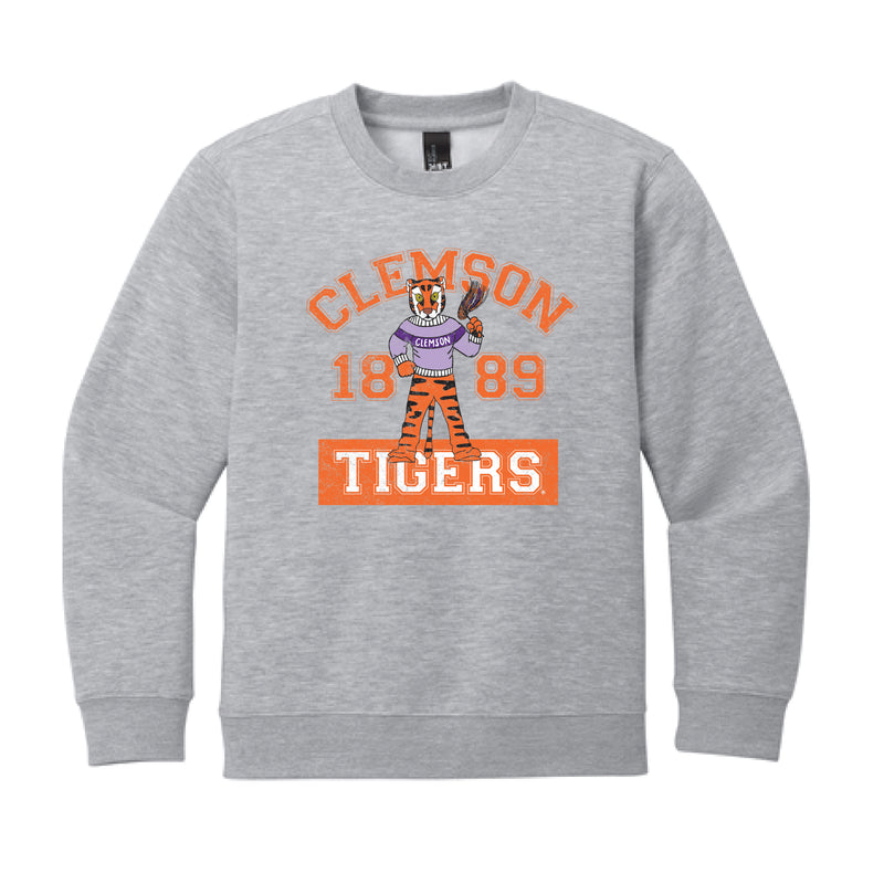 The Cheering Tiger 1889 | Youth Light Heather Grey Sweatshirt