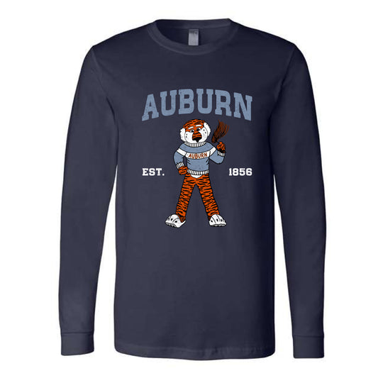 The Cheers For Aubie | Navy Long Sleeve Tee