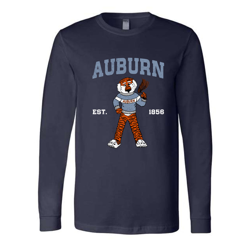 The Cheers For Aubie | Navy Long Sleeve Tee