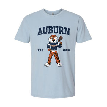 The Cheers For Aubie | Washed Stonewash Denim Tee
