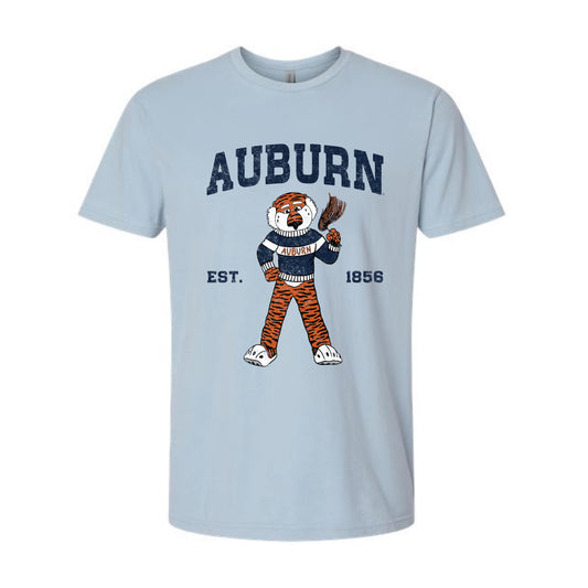 The Cheers For Aubie | Washed Stonewash Denim Tee