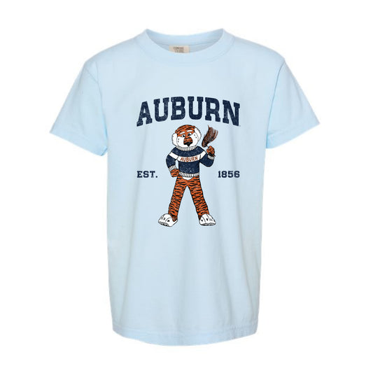 The Cheers For Aubie | Youth Chambray Tee