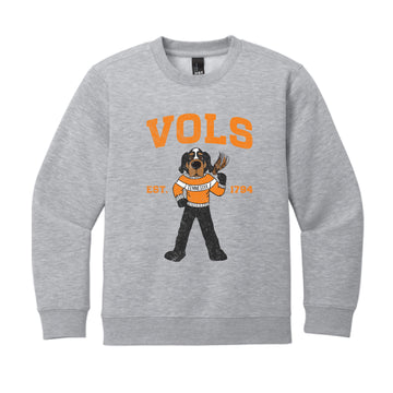 The Cheers for Smokey | Youth Light Grey Heather Crew Sweatshirt