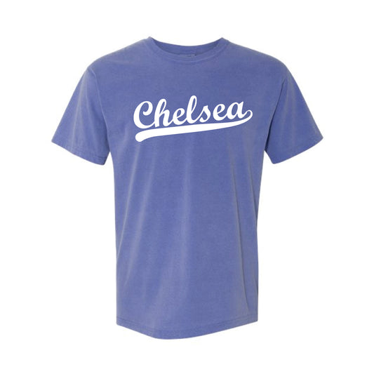 The Chelsea Swoosh | Adult Periwinkle Tee