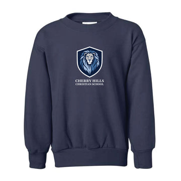 The Cherry Hills Lion | Youth Navy Crewneck Sweatshirt