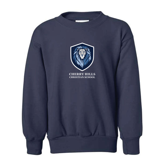The Cherry Hills Lion | Youth Navy Crewneck Sweatshirt