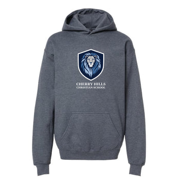The Cherry Hills Lion | Youth Dark Heather Hoodie