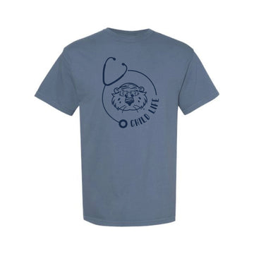 The Child Life Logo | Adult Blue Jean Tee