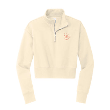 The Child Life Logo | Embroidered Adult Women's Gardenia Fleece 1/2 Zip