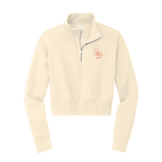 The Child Life Logo | Embroidered Adult Women's Gardenia Fleece 1/2 Zip
