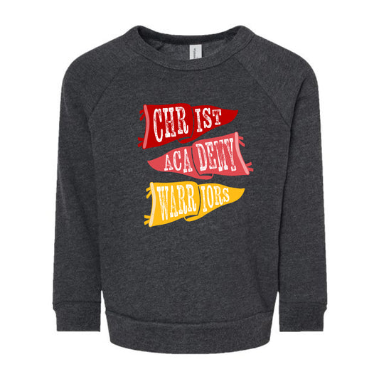 The Christ Academy Flags | Toddler Dark Grey Heather	Sweatshirt