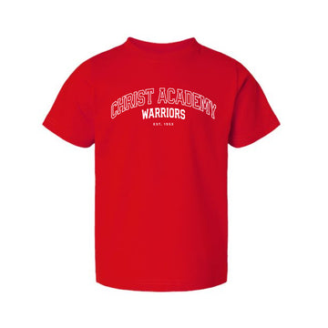 The Christ Academy Outline Arch | Toddler Red Tee