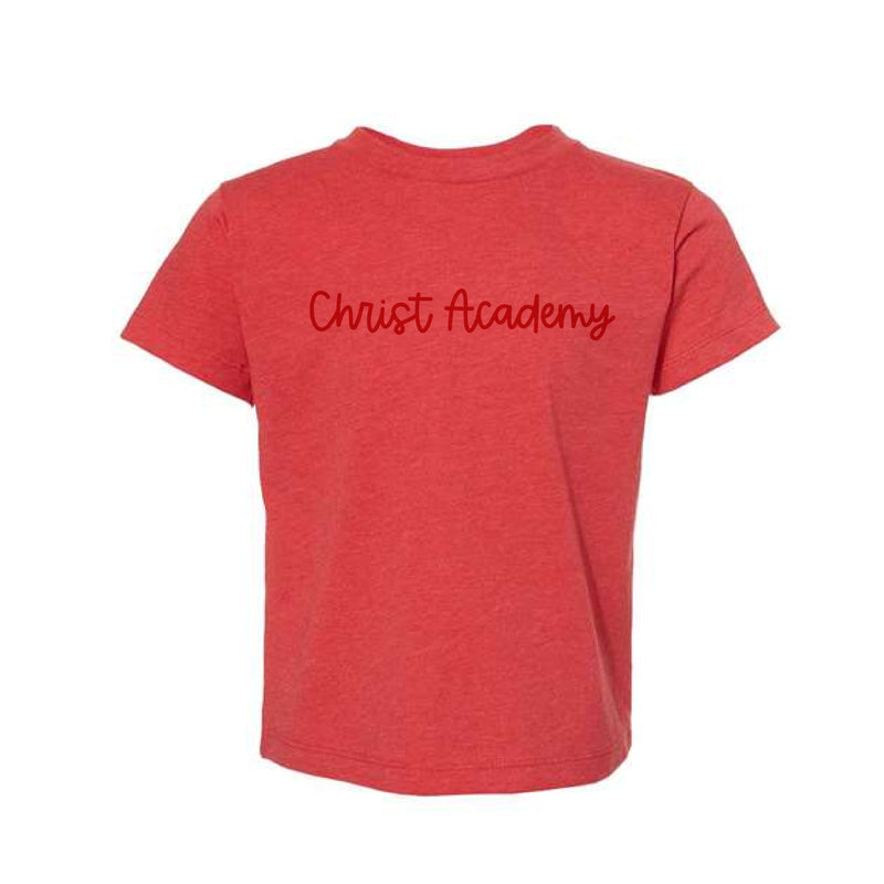 The Christ Academy Script | Toddler Heather Red Tee