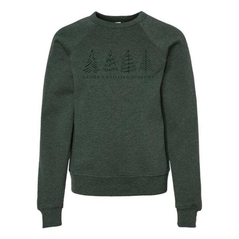 The Christmas Tress | Heather Forest Youth Crewneck