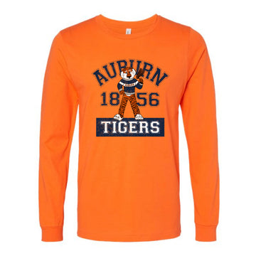 The Cheering Aubie 1856 | Orange Long Sleeve Tee