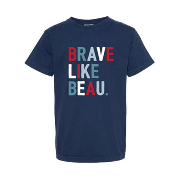The Classic Brave Like Beau | Youth True Navy Tee