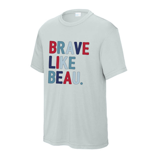 The Classic Brave Like Beau | Youth Silver Performance Tee