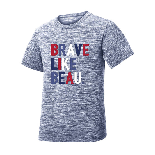 The Classic Brave Like Beau | Youth True Navy Electric Performance Tee