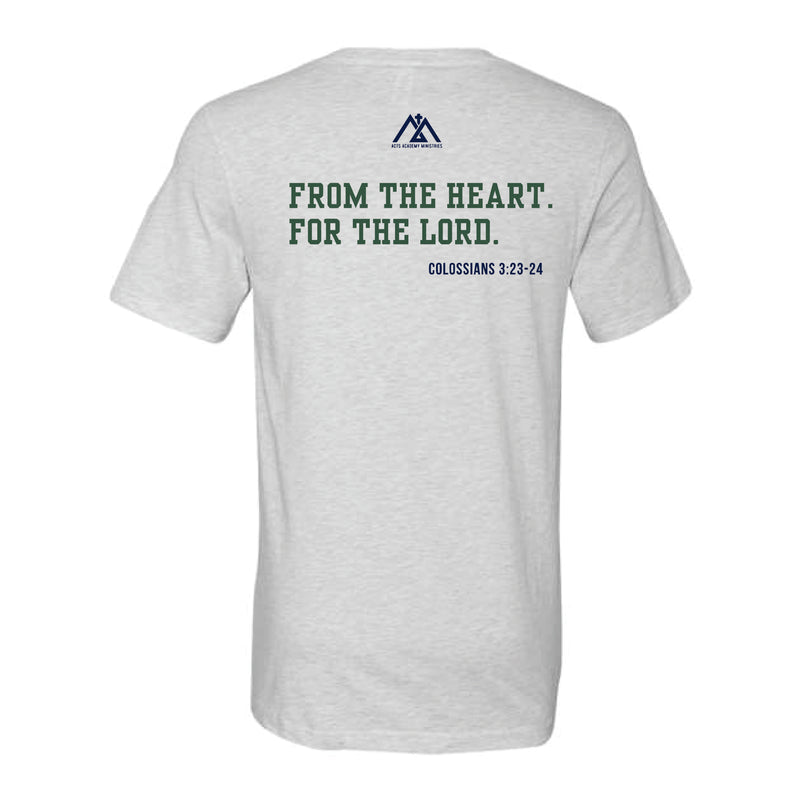 The Classic Stewardship | Adult Ash V-Neck Tee