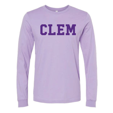 The Clem Block | Dark Lavender Long Sleeve Tee