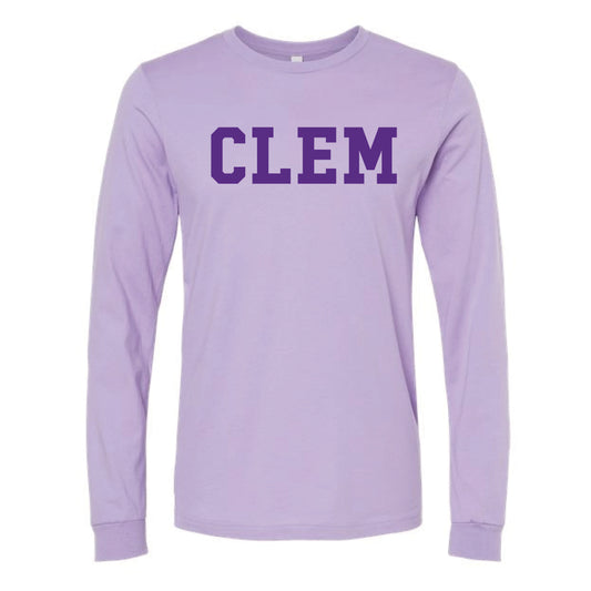 The Clem Block | Dark Lavender Long Sleeve Tee