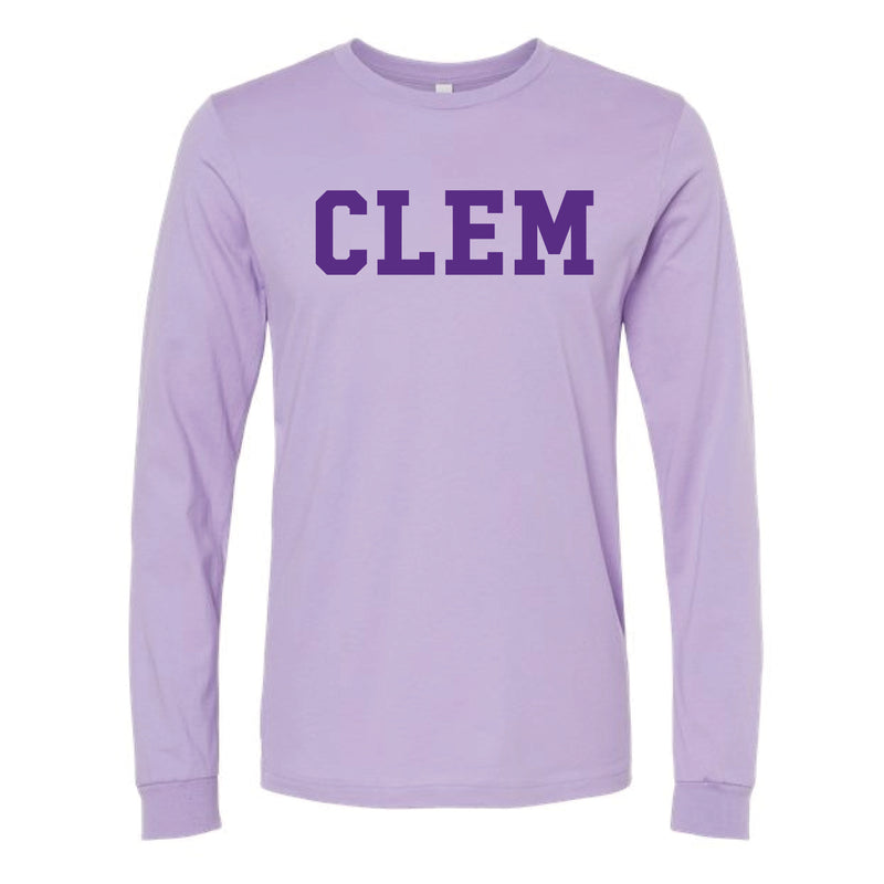 The Clem Block | Dark Lavender Long Sleeve Tee