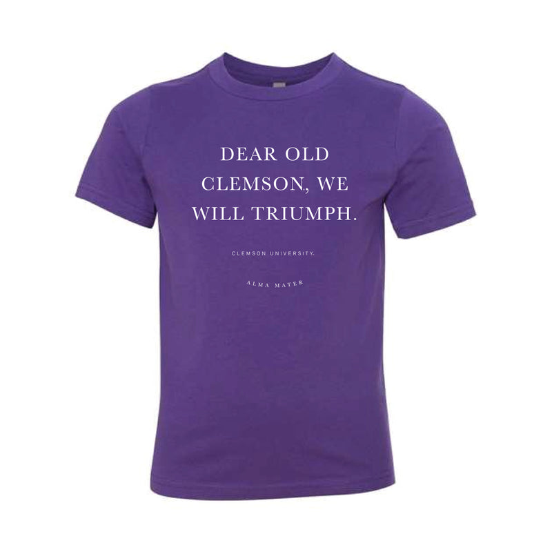 The Clemson Alma Mater | Youth Purple Rush Tee