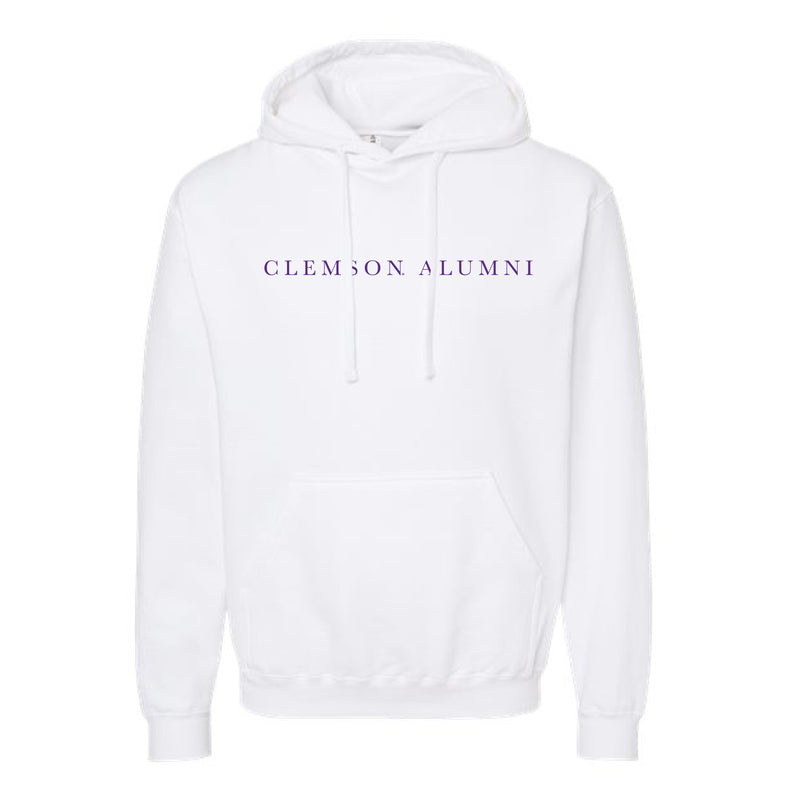 The Clemson Alumni Serif | White Hoodie