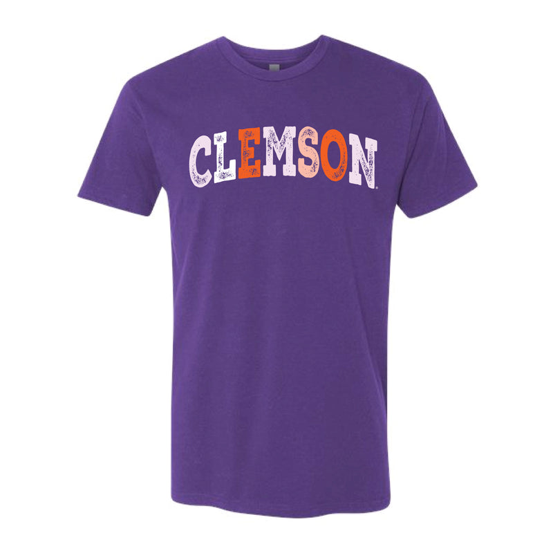 The Clemson Arch Multi | Washed Purple Rush Tee