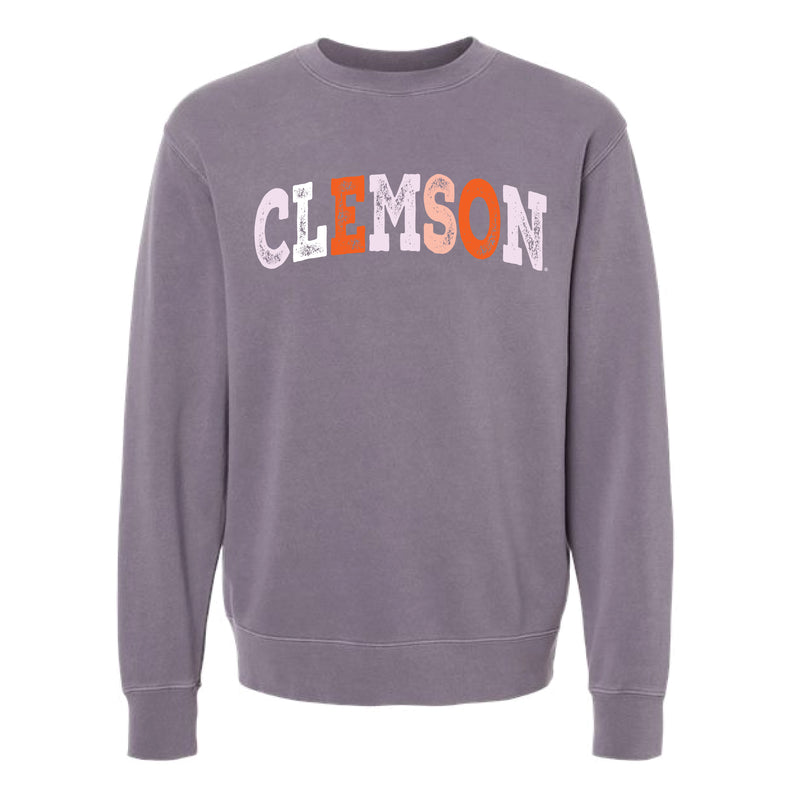The Clemson Arch Multi | Pigment Plum Sweatshirt