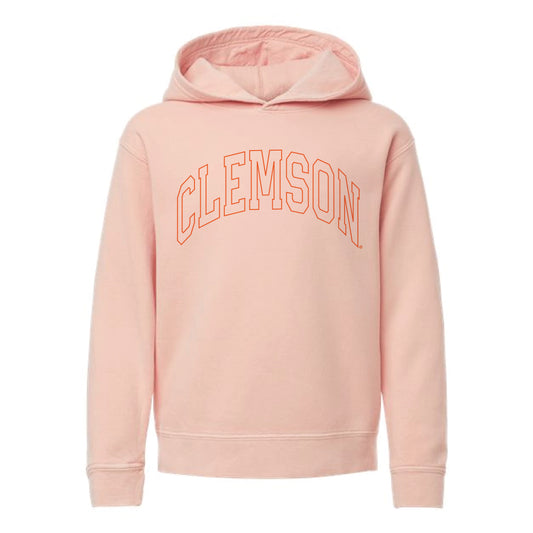 The Clemson Outline Arch | Youth Peachy Hoodie