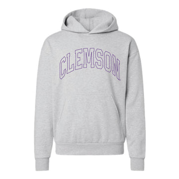 The Clemson Arch Outline| Grey Heather Hoodie