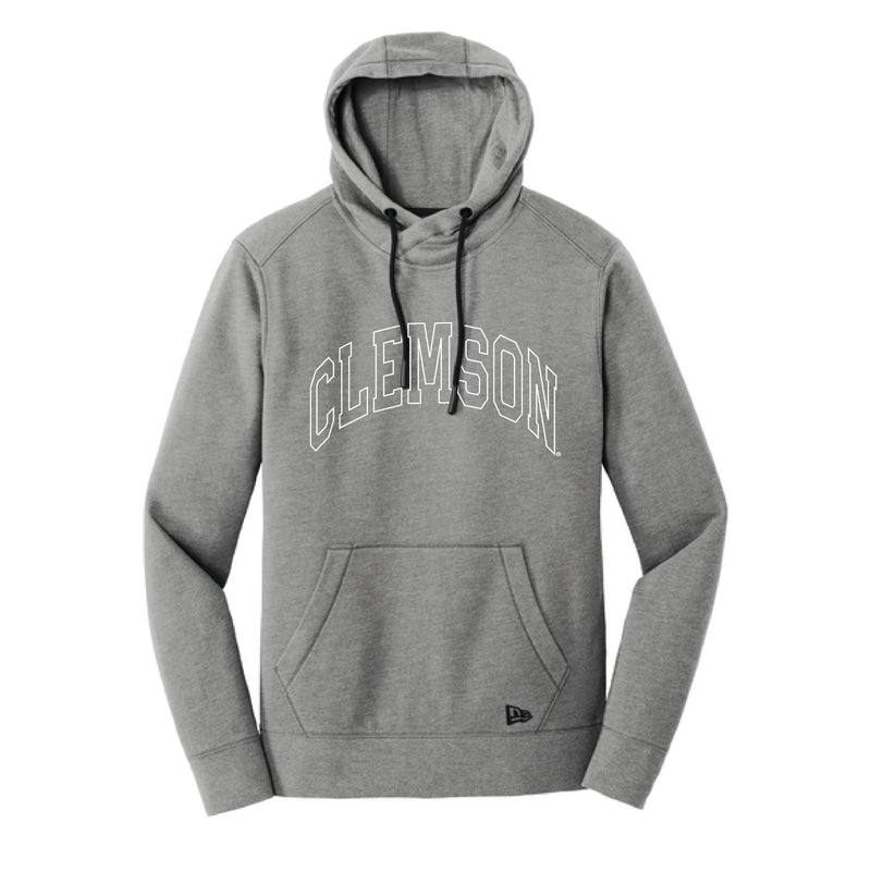 The Clemson Arch Outline | Shadow Grey Heather Tri-Blend Fleece Pullover Hoodie