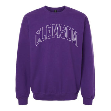 The Clemson Arch Outline | Purple Sweatshirt