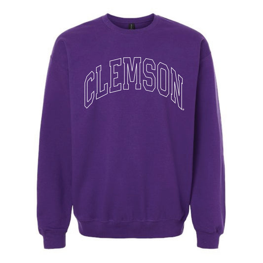 The Clemson Outline Arch | Purple Sweatshirt