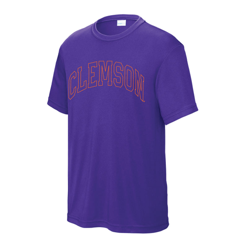 The Clemson Arch Outline | Youth Purple Tee