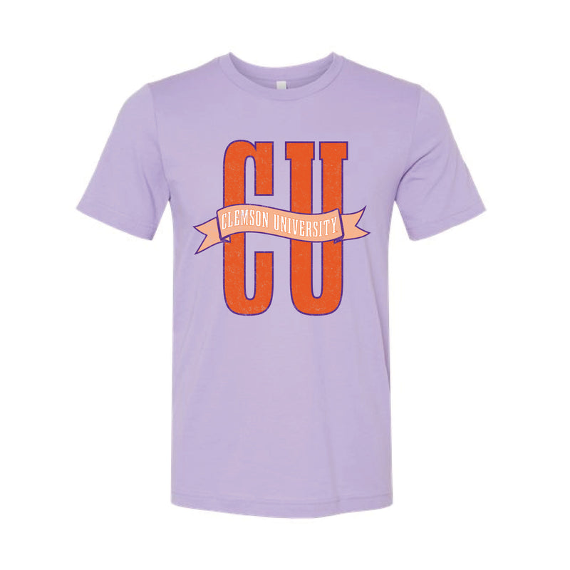 The Clemson Banner | Dark Lavender Tee
