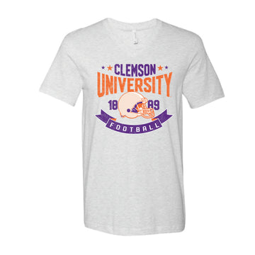 The Clemson Football EST | Ash V-Neck Tee