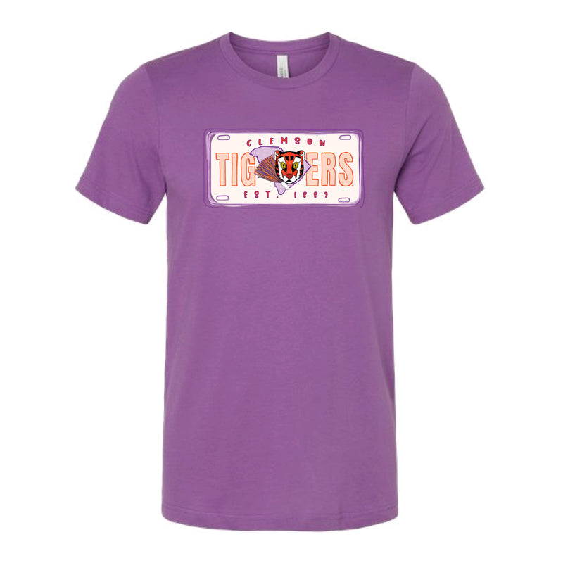 The Clemson License Plate | Royal Purple Tee