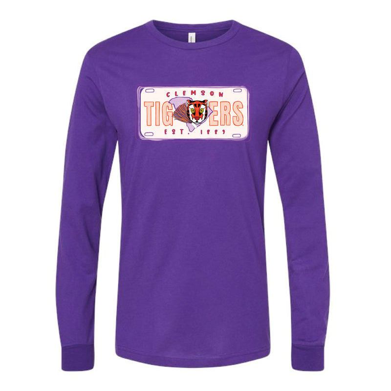 The Clemson License Plate | Team Purple Long Sleeve Tee